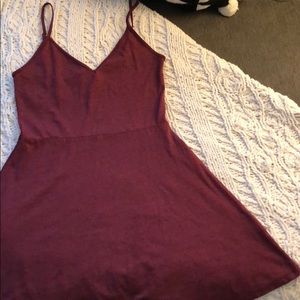 H&M maroon spaghetti strap dress size small